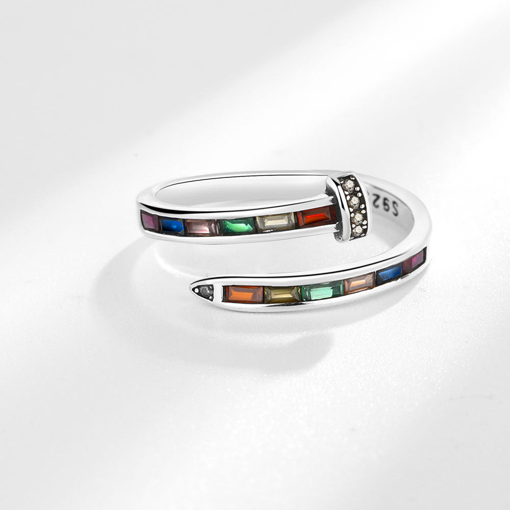 Anillo de uñas de arcoiris de cobre al por mayor